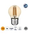 GLOBOSTAR® SPHERE 99034 Λάμπα E27 G45 LED 4W 350lm 360° AC 220-240V IP20 Ultra Θερμό Λευκό 2200K Dimmable - Long Filament Chip - Μελί - Μ4.5 x Π4.5 x Υ7.5cm - 3 Χρόνια Εγγύηση